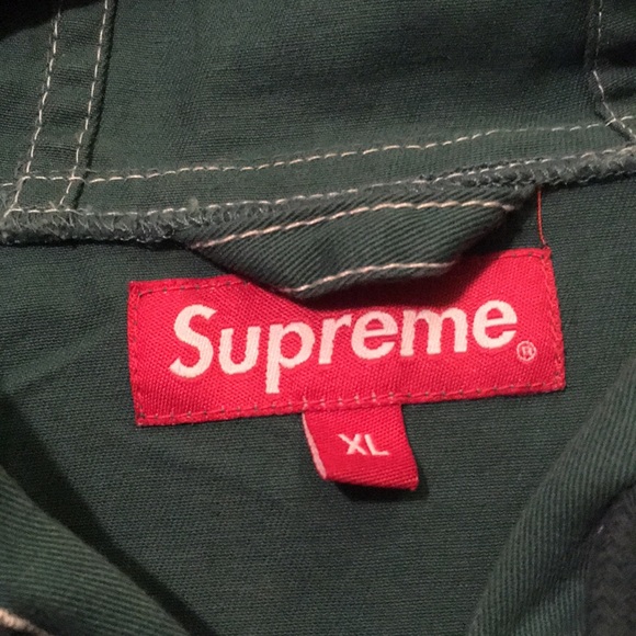 Fw16 Supreme Contrast Stitch Twill Anorak Size XL - Picture 5 of 8